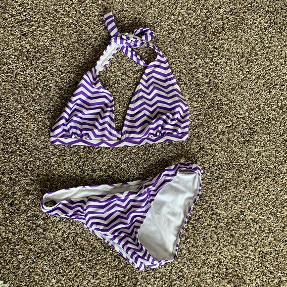 asos purple bikini
